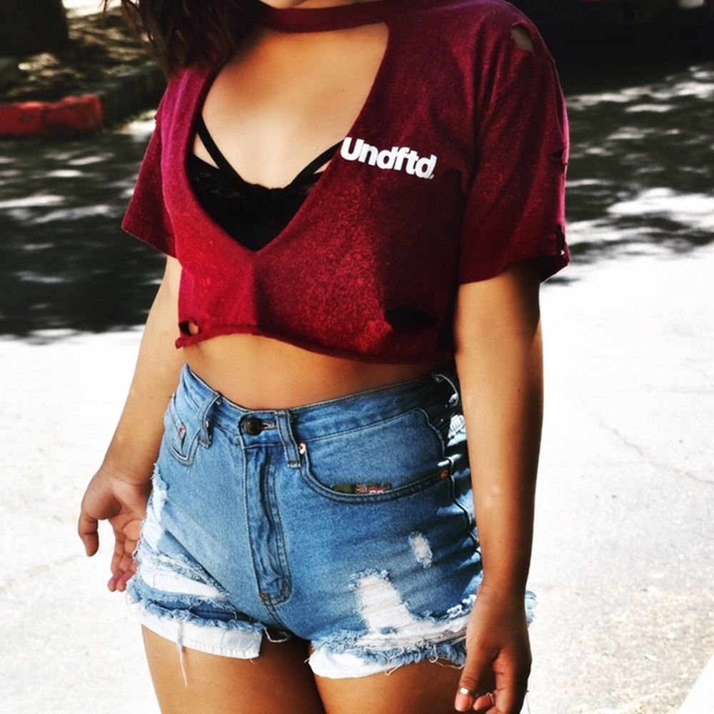 Undefeated cropped dyed T-shirt